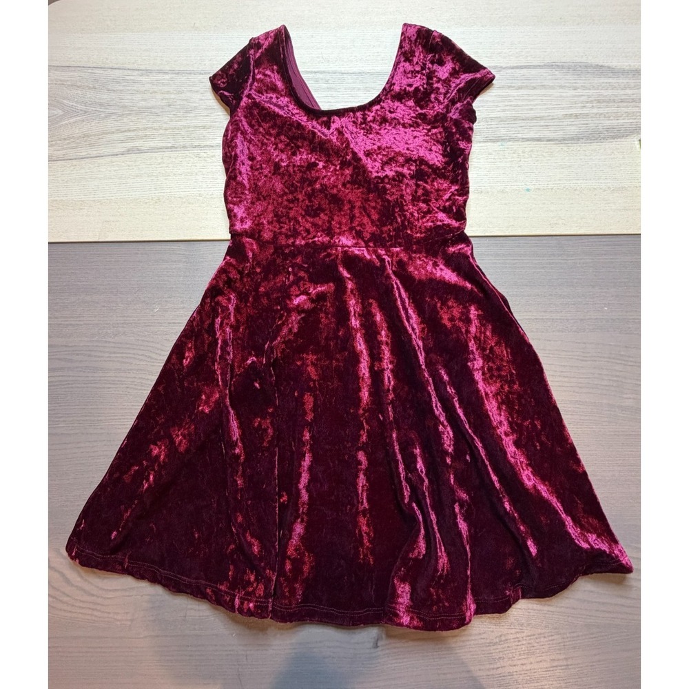 Wet Seal Dress Women Small Mini  Velvet Cap Sleeve Open Back